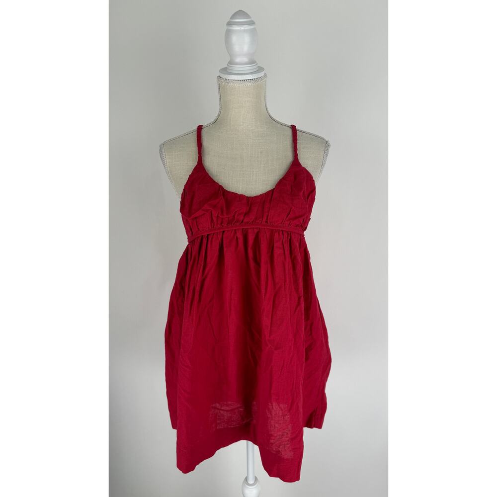 Free People Tell All Mini Dress Womens Medium Red  Sleeveless New Low Back - Picture 4 of 13